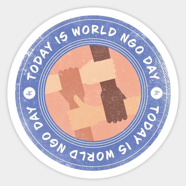 Today is World NGO Day Sticker by lvrdesign